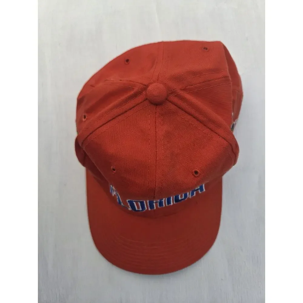 Vtg Florida Gators Snapback Hat Cap Orange Adjustable NCAA 90s Football Youth